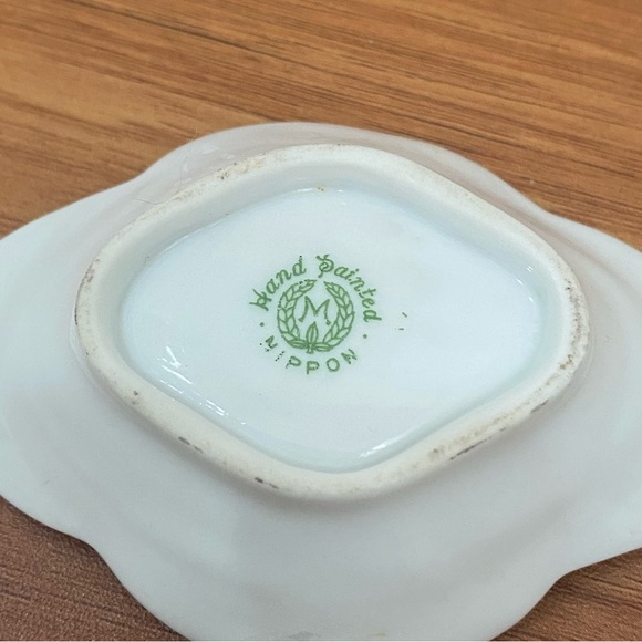 Set of 6 Vintage MORIMURA Nippon Moriage Handpainted Nut Dish Sauce Dip Dishes - Picture 15 of 16